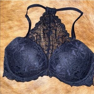 Victoria's Secret Black Lace Racerback Bra 32DD 32E